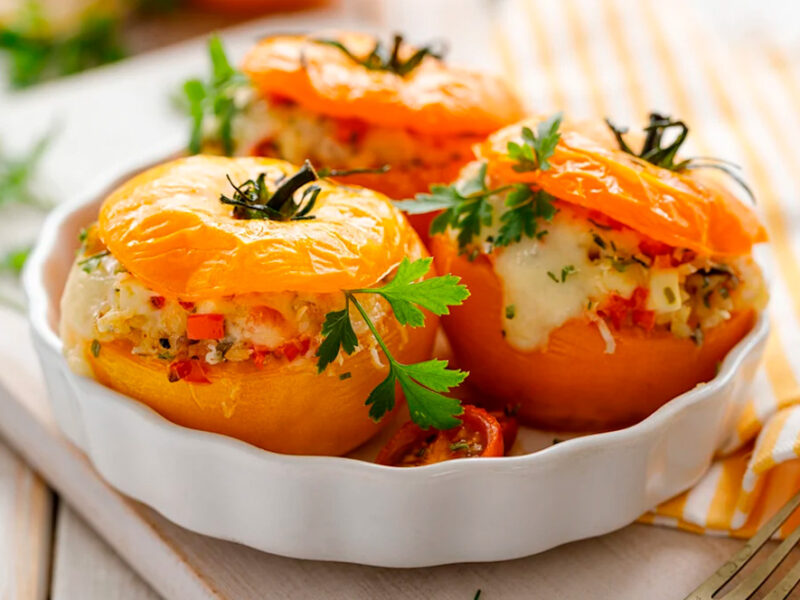Фото: помидоры с сыром в духовке рецепт
